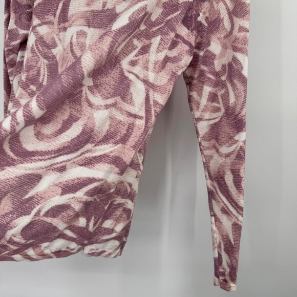 Chicos 1 Womens Abstract-Print Bateau-Neck Pullover Sweater Size medium Mauve - Picture 7 of 13